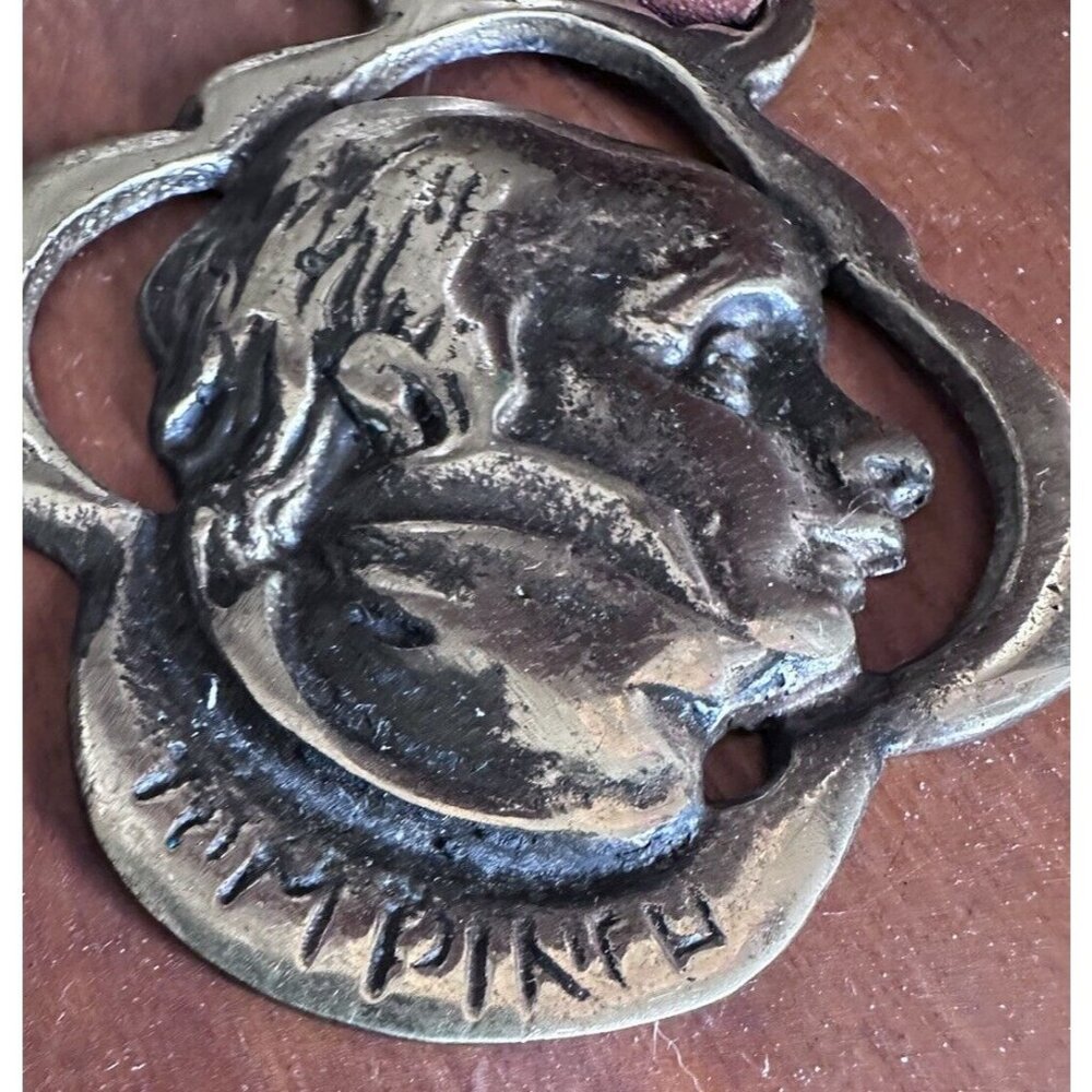 Dickens Tom Pinch Show Parade Brass Plate Bridle Medallion‎ Horse Harness - Picture 3 of 6